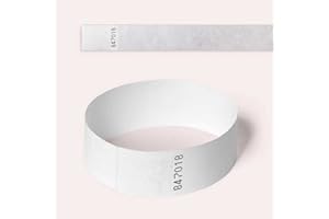 Tyvek Wristbands, 100 Pack by AA Wristbands for Parties, Security, Festivals, Events (White)