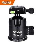 [Starkes Leichtgewicht] Rollei T7S Markt II professioneller 360 Grad Kamera Stativ Kugelkopf aus Aluminium trägt 40 KG und ist somit für DSLR sowie DSLM Kameras mit großem Objektiv geeignet. Mit nur 597 Gramm ein Leichtgewicht seiner Klasse.
