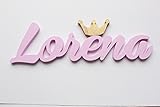 MIA Namensschild „Annabella“ mit goldfarbener Krone,Kontaktieren Sie den Verkäufer über die Amazon-Nachricht, um den Namen und die Farbe anzugeben - 2