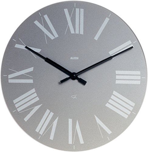 Alessi "Firenze" Wanduhr aus ABS, Quarzwerk, grau