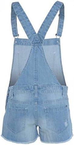 Celeb Moda Women's Dungarees Black Light Denim Dungree