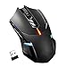 Produktbild YZPSB Stummschaltung der kabellosen Gaming Mouse 2 Programmierbare Seitentaste PC Gaming Mouse Erweiterter optischer Sensor mit 2400 DPI Ergonomischer Griff (Farbe : SCHWARZ)