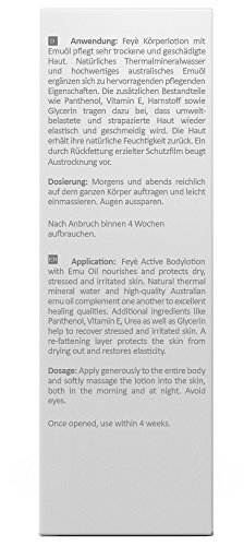 Feyè Körperlotion mit Emuöl (100 ml) – Sanfte Pflegelotion – Bodylotion – Speziell bei Neurodermitis, Psoriasis, empfindlicher und trockener Haut – bei Juckreiz und Entzündung – parabenfrei – Apothekenqualität - 3