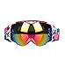 Produktbild GoGou Ski/Snowboard Gogles Clear für Winter Schneesport mit Anti-Fog UV Schutz über Gläser Schutzbrillen für Männer, Frauen&Jugend (Red)