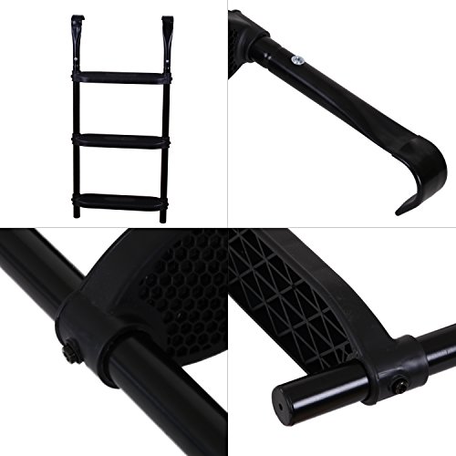 Trampolin Leiter 86 oder 110 cm lang | Treppe mit 3 breiten Stufen | praktische Einstiegsleiter für Gartentrampoline - 4