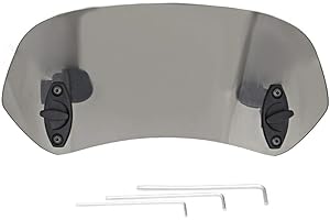 DEWIN Moto Déflecteur, Clip Réglable Pare-Brise-Vent Accessoires de Pare-Brise for Moto Tawny