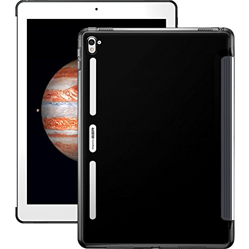 iPad Pro 9.7 Hülle, ESR® Durchscheinend Hintere Abdeckung (Silikon Rahmen + Hart PC Zurück) mit Kühlloch Schutzhülle für iPad Pro 9.7 (Schwarz)