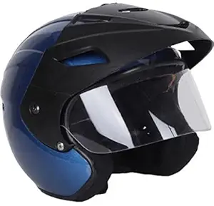 Tiger-ONE Open FACE Helmet [ Size : M ] Motorbike Helmet, High Impact Shell, Neno Cap, ISI : Approved..