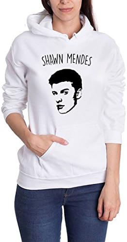 wallshirt Hooded Sweatshirt Shawn Mendes Face Autumn Winter Unisex, White - White, Small