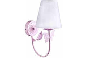 DECOLAND MINI MOTYL I / Farfalla Rosa chiaro Applique da parete Lampada da parete Lampada per bambini Bambini luce