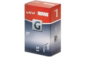 ‎NOVUS Novus Flachdrahtklammern für Hammertacker 10 mm, 5000 Klammern vom Typ G 11/10, aus verzinktem Stahldraht