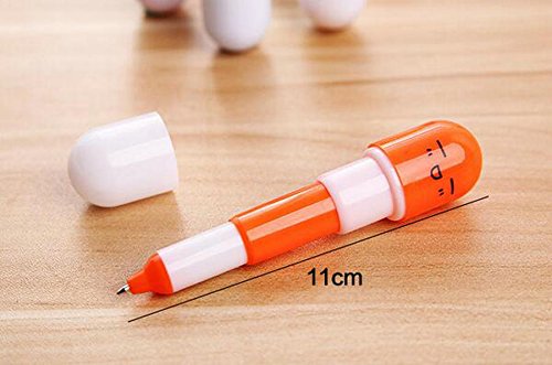 Cdet 6 Pcs Kugelschreiber Stift Gesichtsausdruck Englisch Kunststoff Ausdruck Pille Teleskop Stift Kapsel Stift Rot / Grün / Gelb / Blau / Orange / Rose Rot Kreativer Stift - 6