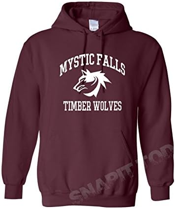 Snapit Funny The Vampire Diaries Inspired Hoodies - Mystic Falls Salvatore 17 - 330Gsm Thick Hoodie with Hooded White Waffle