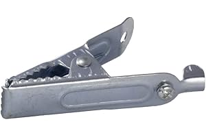 KafTon 10 Pack Electrical Crocodile Clips - Non-Insulated - 5 Amp - 50mm, 25 Amp - 75mm, 50 Amp - 95mm Clips - Mild Steel with Zinc Plating (25 Amp - 75mm)