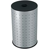 Hailo 0744-121 - Cubo para la ropa sucia, 43 L, color plateado y negro