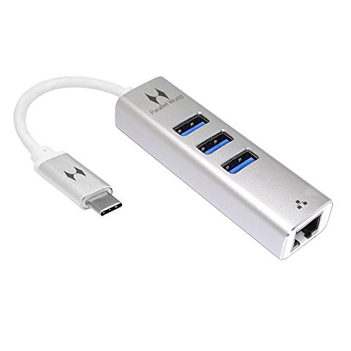 Preisvergleich Produktbild Parallel World USB C Hub Silverc-3usb+Ethernet