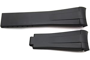 AIMVALUE Kompatybilny gumowy pasek do zegarka dla Rolex Submariner Daytona Deepsea Sea-Dweller 20mm zakręt czarny niebieski zielony biały pomarańczowy męski zestaw montażowy [Klamra 16-9mm]