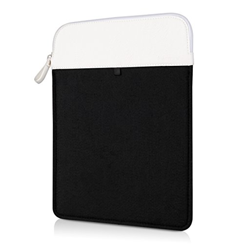 kwmobile Laptoptasche Filz Sleeve für 11″ 11,6″ Laptop Notebook – Notebook Tasche Schutzhülle Laptop Case Hülle in Schwarz Weiß Innenmaße: ca. 33 x 23,5 cm - 5