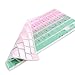 Produktbild kwmobile Tastaturschutz für Apple MacBook Air 13''/ Pro Retina 13''/ 15'' (bis Mitte 2016) - QWERTZ Silikon Laptop Abdeckung Rosa Grün