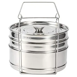 Steamer Pot, Stainless Steel Cookware 3 Tier Steaming Pot, for Vegetables Rice