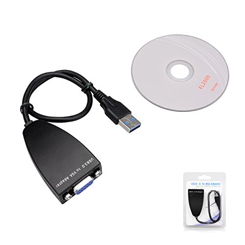 qobobo® USB 3.0 Type-A to VGA Video Graphic Card Display External Cable Adapter für PC Laptop Windows 7/8/8.1/10 - 4