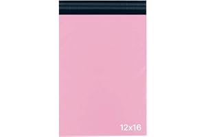 delka Mailing Bags, Durable Pink Poly Mailer Bags, Tear-Resistant Shipping Envelopes for Clothing, Documents, Strong Self-Seal Adhesive, Waterproof & Lightweight (12x16, 50PK)