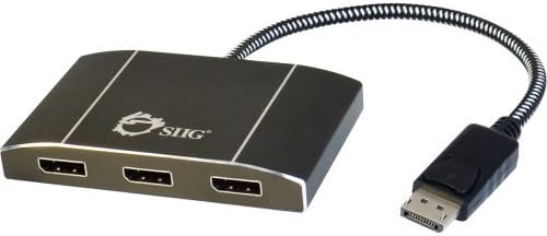 SIIG 3 Port DisplayPort to DisplayPort MST Hub 4k UHD - 1x3 DP to DP Muti Monitor Splitter - Multi-Stream Transport (MST) Technology - Ultra HD up to 3840x2160 @ 30Hz (4K)