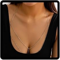 Body Chain Sexy Con Croce - Collana Seno Regolabile In Lega Dorata Per Donne