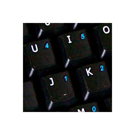 Pegatinas opacas para teclado QWERTY de US con teclas adicionales