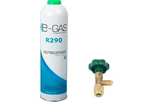 REPORSHOP - 1 Botella Gas Refrigerante R290 + Valvula 350Gr Propano Freeze Organico