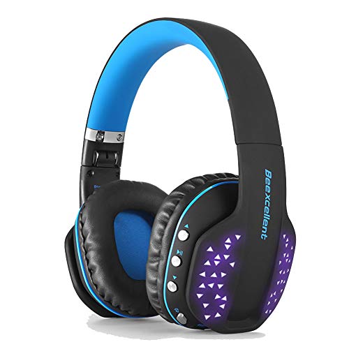 Preisvergleich Produktbild UNOKS Geführter professioneller Kopfhörer mit Mikrofon, Bluetooth-Verbindung, verdrahtet oder drahtloses Gaming-Headset, Bluetooth 4.1-Verbindung