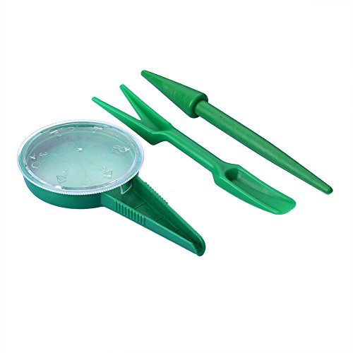SIENOC Set Kunststoff Pikierstab Pikierstäbe Sämling Aussaat Tools Locher für Garten (1 Aussaat+1 Dig Sämling set)