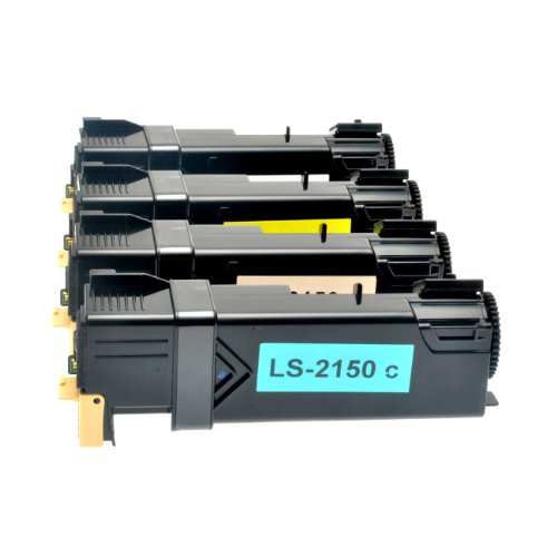 4 Toner für Dell 2150 2155 CDN - 59311040 59311041 59311033 59311037 - Schwarz 3000 Seiten, Color je 2500 Seiten