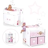 Sternchen-Bettwäsche, Sternchen Wickelauflage und Sternchen Stoffboxen