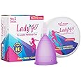 LADY GO Ladygo Reusable Menstrual Cup For Women With Carry Case And Pouch|Ultra Soft, Odour And Rash Free|100% Liquid Medical Grade Silicone|Active Model|Large Size,1 Count