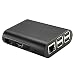 Produktbild Rydges Gehäuse Case Raspberry Pi 3 Pi ( Version 03 / 2016 ) Pi 2 Model B / Three Part Kunststoffgehäuse (Black Slim Edition)
