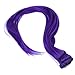5 Pcs Colored Clip-on In Hair Extensions Straight Wigs Hairpieces 23.6 Inch Long - Blue Violet