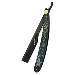 Awans Italian Design Straight Cut Throat Razor with Titanium Black Handle - Professional Barber Style Swing Lock Razor… - Image 3