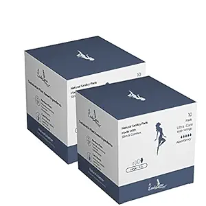 LadyTime Ultra Care Sanitary pads for women Extra Long With Wings, Slim & Comfort and Rash Free Protection (Pack of 20)