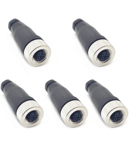M12 D Code 4 Pin Circular Connector Field Mountable Female Unshielded, 6,49 - View #5