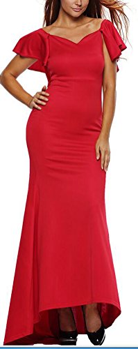 Preisvergleich Produktbild SunIfSnow Damen Schlauch Morgenmantel, Einfarbig Gr. S, rot