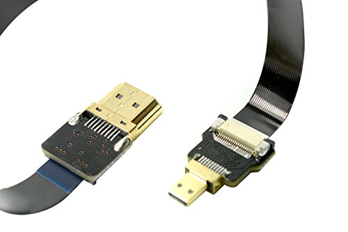 Neue schwarze FPV HDMI Kabel Micro Schnittstelle zu Standard-Schnittstelle für GH4 GOPRO BMPCC A5000 A6000 A7R A7S A6300 A6500 DJI 20CM Gerade - 4