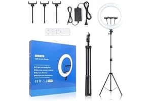 GENERICO ANELLO LUMINOSO 45 CM PROFESSIONALE CON TREPPIEDE E TELECOMANDO RING LIGHT 18"