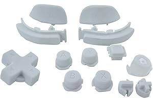 YUYUE ELECTRONIC Jeu de Boutons A B X Y/D-Pad/Home/L R ZR ZL/Triggers Remplacement Compatible avec Nintendo Switch Lite Blanc