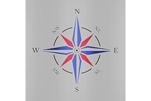 CraftStar Nautical Compass Rose Stencil - Large Reuseable Home Decor Stencil