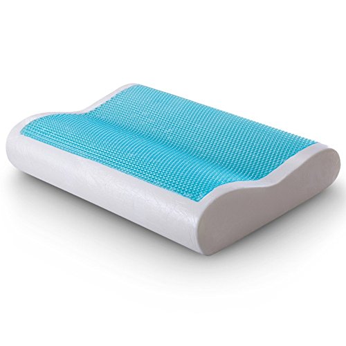 Linenwalas Memory Foam Orthopedic Neck Support Contour Pillow - 20"x12"x4",...