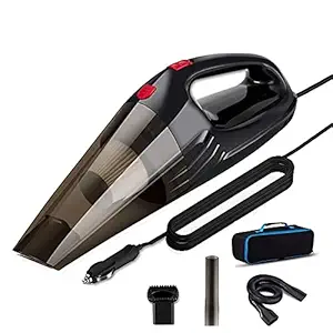 DGS Enterprise High Power Multi Functional Handheld Car Vacuum Cleaner, Portable Wired Vaccine Cleaner for Car Accessories & Interior (12 Volt - Dry and Wet Cleaning) - Black (DGS ENTERPRISE-29)