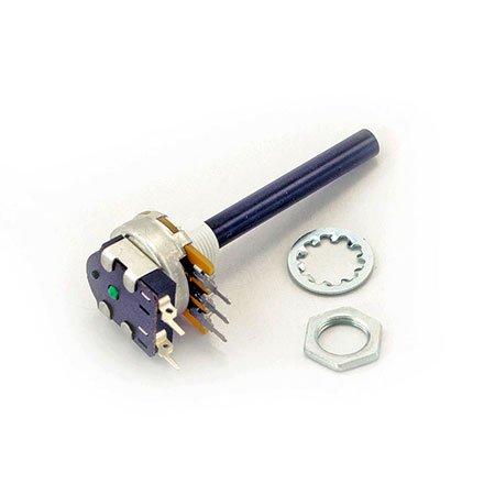 Preisvergleich Produktbild OMEG Drehpotentiometer 6mm stehend, linear 100 kOhm mit Schalter