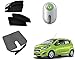 Auto Pearl Premium Quality Car Accessories Combo of Premium Quality Zipper Magnetic Sun Shades Car Curtain. & Premium Quality Car Seat Rest Cushion Grey. & Godrej Click Car Air Freshner 9 ml - Green For Chevrolet Beat Type-2 RS.1686.00
