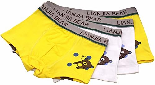 4 Pcs Boys Underwear, gzqes, Cotton, children trousers Underwear Child Size 2 – 10 Years, Color Random M